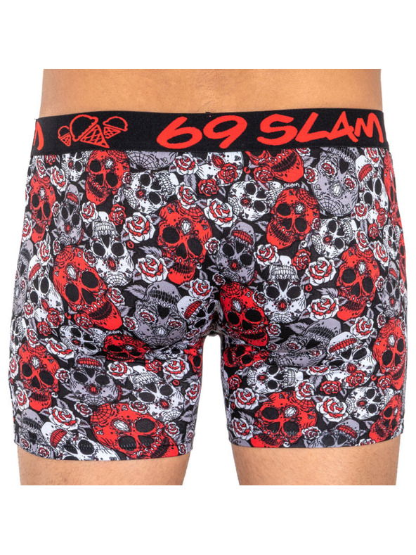 69slam Moške boksarke 69SLAM fit bamboo red sugar crane