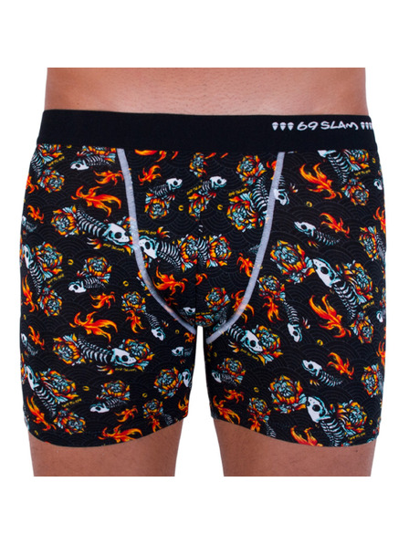 69slam Moške boksarke 69SLAM fit bamboo fish skull