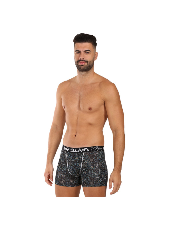 69slam Moške boksarice 69SLAM Gilbert fit bamboo SKULLER