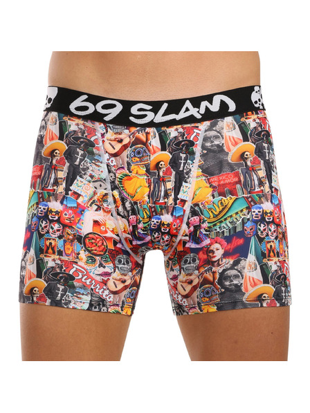 69slam Moške boksarice 69SLAM fit MEXICOLLAGE DYLAN