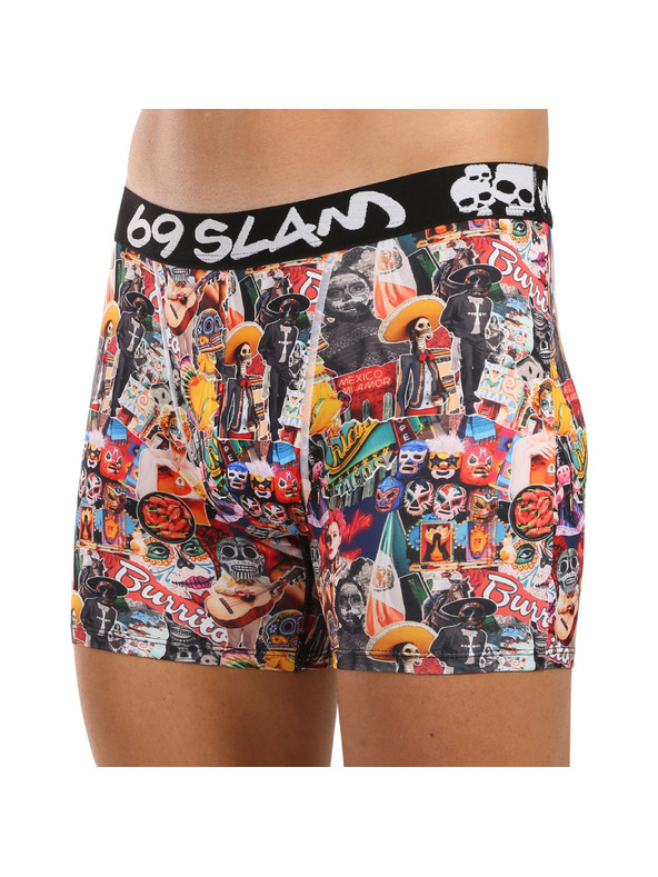 69slam Moške boksarice 69SLAM fit MEXICOLLAGE DYLAN