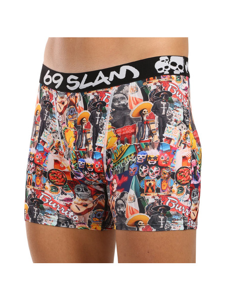 69slam Moške boksarice 69SLAM fit MEXICOLLAGE DYLAN