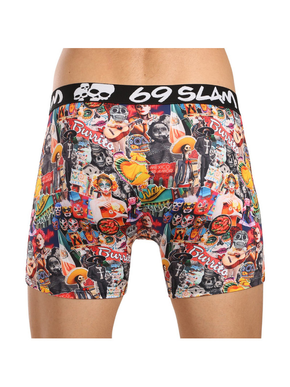 69slam Moške boksarice 69SLAM fit MEXICOLLAGE DYLAN