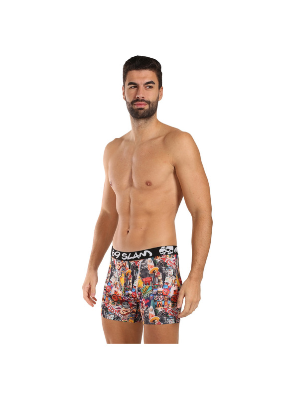 69slam Moške boksarice 69SLAM fit MEXICOLLAGE DYLAN