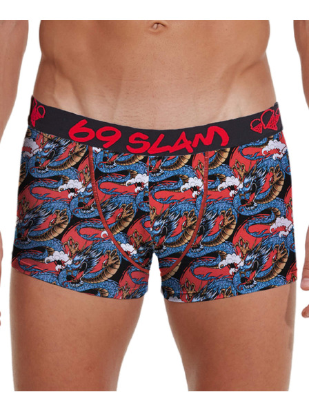 69slam Moške boksarice 69SLAM hip bamboo moon dragon red