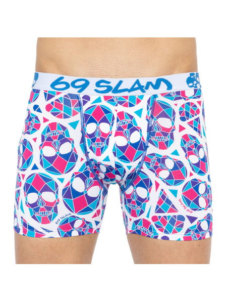 69slam Moške boksarice 69SLAM fit skullmond white