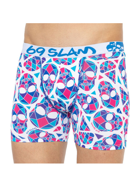 69slam Moške boksarice 69SLAM fit skullmond white