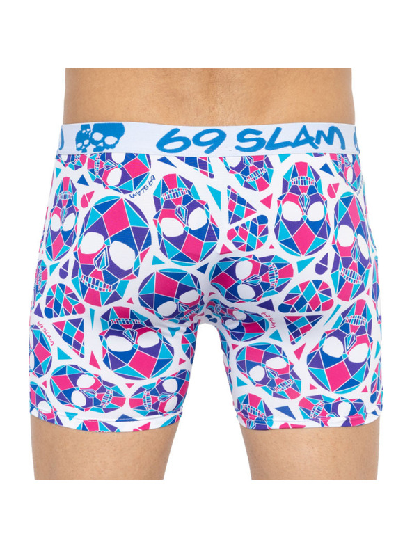 69slam Moške boksarice 69SLAM fit skullmond white