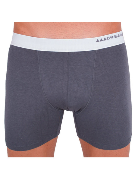 69slam Moške boksarice 69SLAM fit bamboo plain dark grey