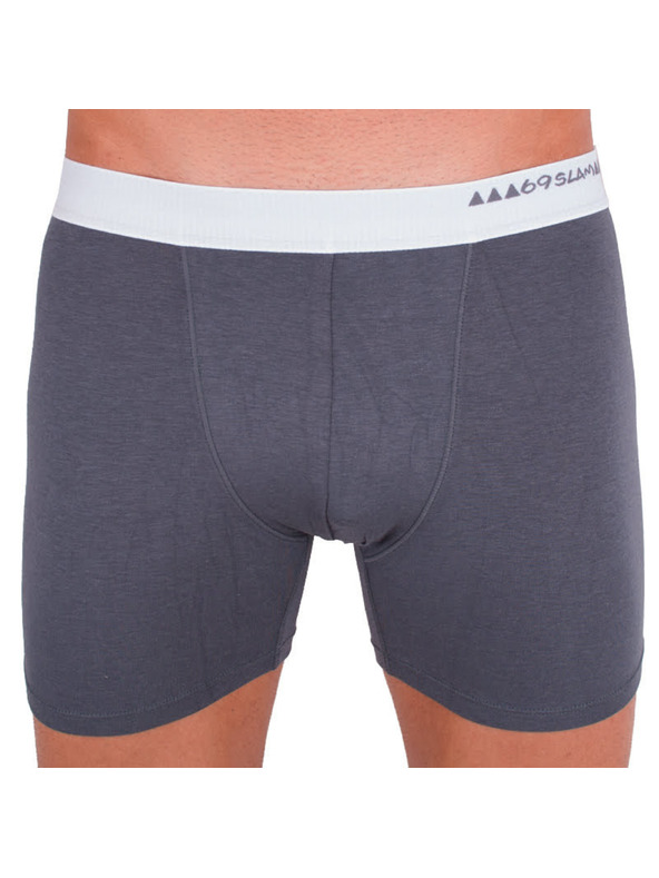 69slam Moške boksarice 69SLAM fit bamboo plain dark grey