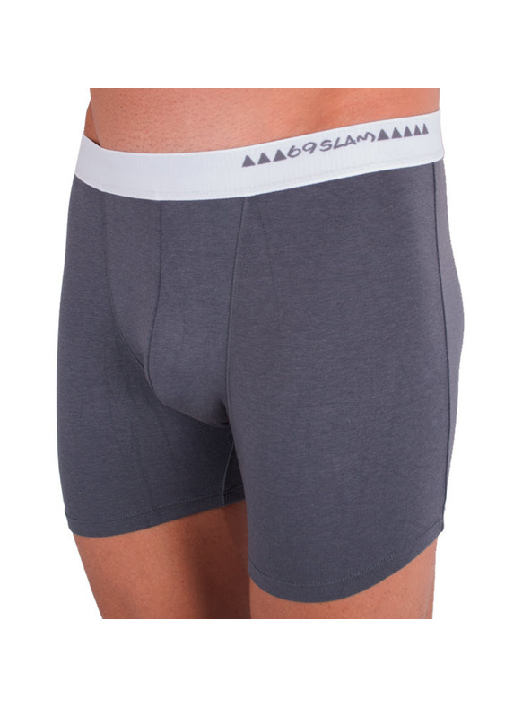 69slam Moške boksarice 69SLAM fit bamboo plain dark grey