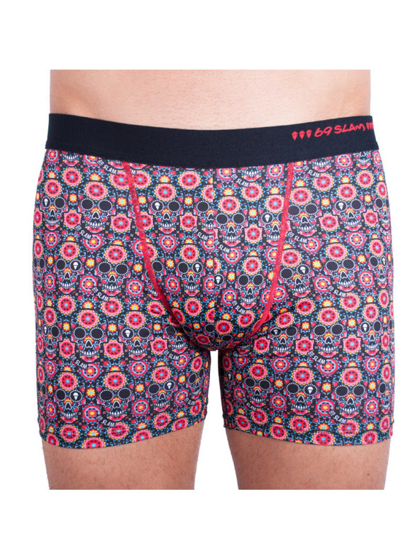 69slam Moške boksarice 69SLAM fit flower skull