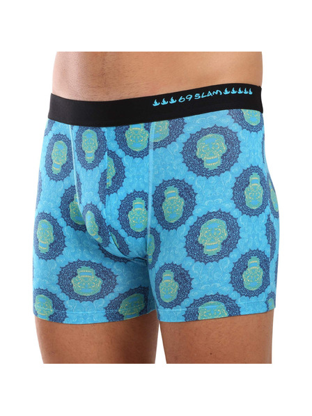69slam Moške boksarice 69SLAM fit bamboo SKULL MANDALA