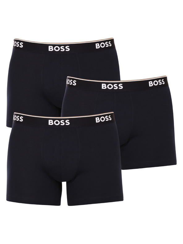BOSS Set treh - moške boksarice BOSS temno modre