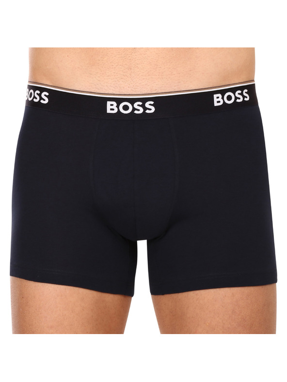 BOSS Set treh - moške boksarice BOSS temno modre