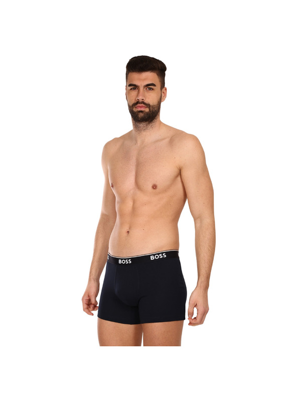 BOSS Set treh - moške boksarice BOSS temno modre