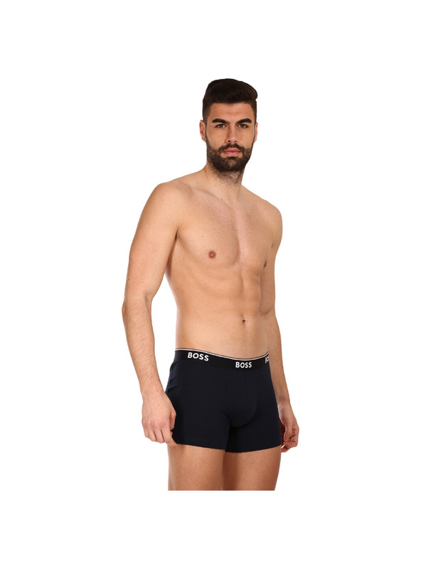BOSS Set treh - moške boksarice BOSS temno modre