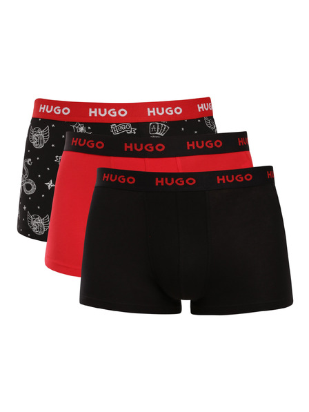 HUGO Komplet treh - moške boksarice HUGO večbarvne