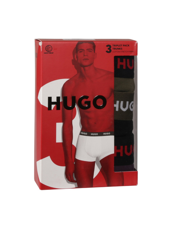 HUGO Komplet treh - moške boksarice HUGO večbarvne