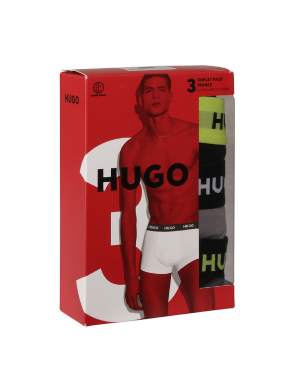 HUGO Komplet treh - moške boksarice HUGO večbarvne