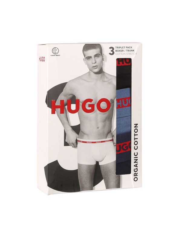 HUGO Komplet treh - moške boksarice HUGO večbarvne