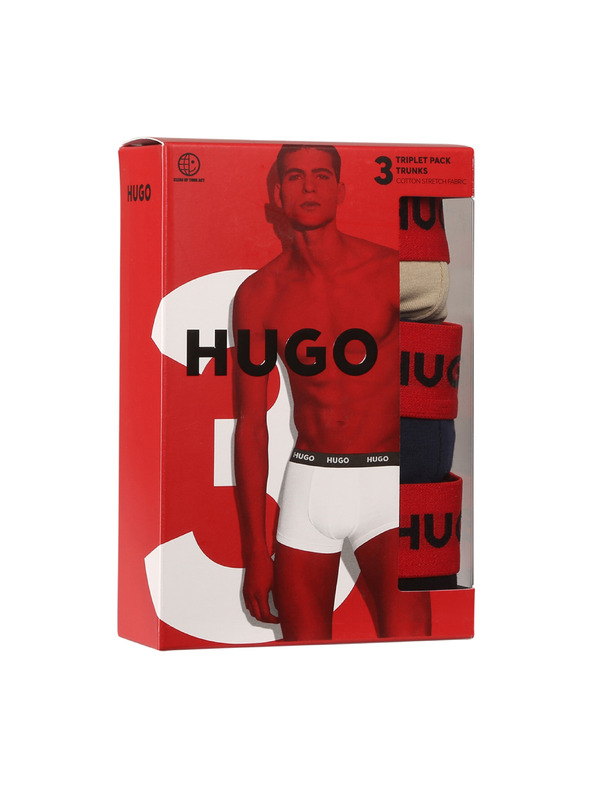 HUGO Komplet treh - moške boksarice HUGO večbarvne