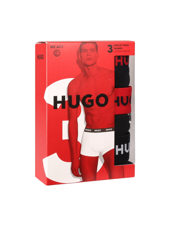 HUGO Komplet treh - moške boksarice HUGO večbarvne