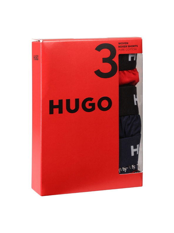 HUGO Komplet treh - moške spodnjice HUGO večbarvne