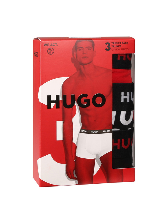 HUGO Komplet treh - moške boksarice HUGO večbarvne
