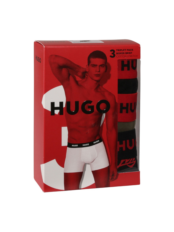 HUGO Komplet treh - moške boksarice HUGO večbarvne