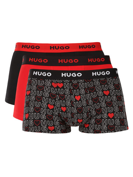 HUGO Komplet treh - moške boksarice HUGO večbarvne