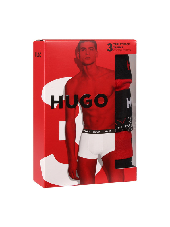 HUGO Komplet treh - moške boksarice HUGO večbarvne
