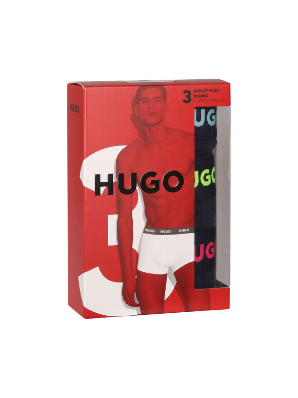HUGO Komplet treh - moške boksarice HUGO večbarvne