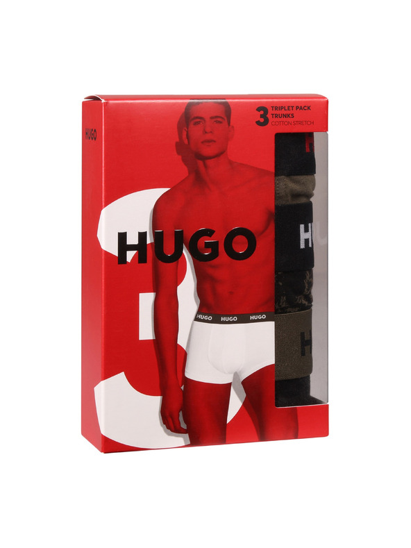 HUGO Komplet treh - moške boksarice HUGO večbarvne