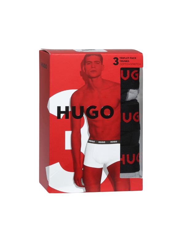 HUGO Komplet treh - moške boksarice HUGO večbarvne