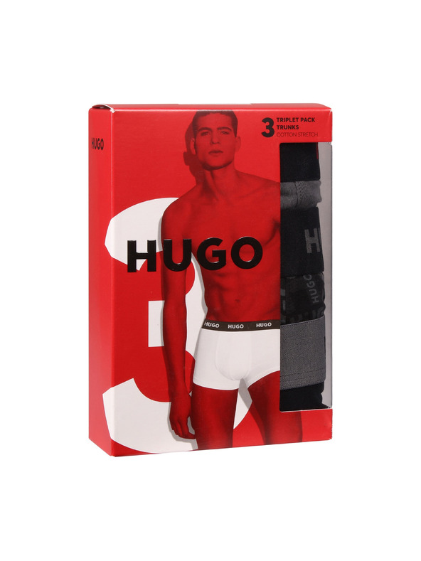 HUGO Komplet treh - moške boksarice HUGO večbarvne