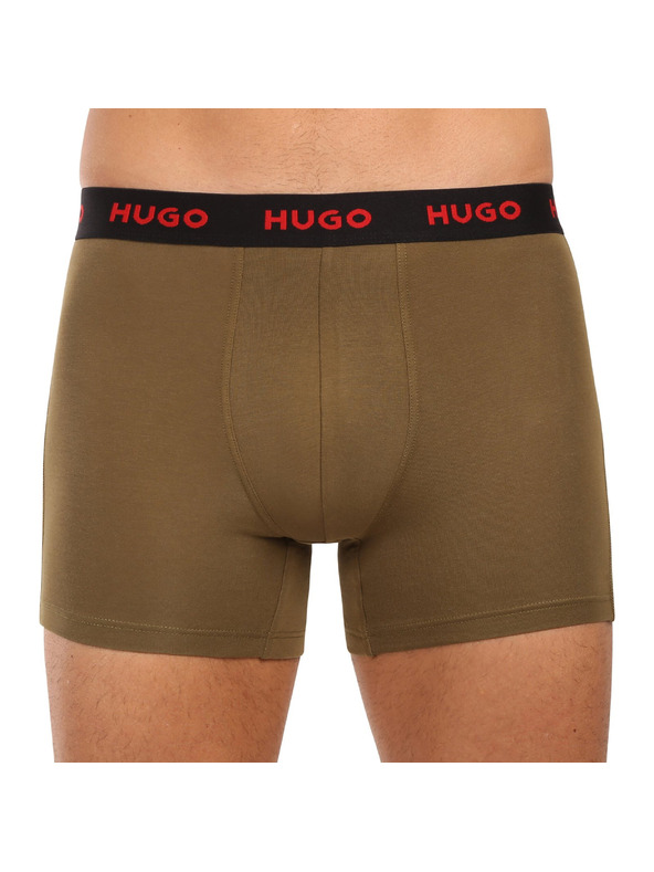 HUGO Komplet treh - moške boksarice HUGO večbarvne