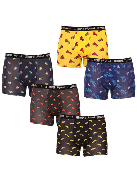 Lee Cooper Komplet petih - moške boksarice Lee Cooper večbarvne