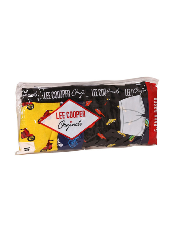 Lee Cooper Komplet petih - moške boksarice Lee Cooper večbarvne