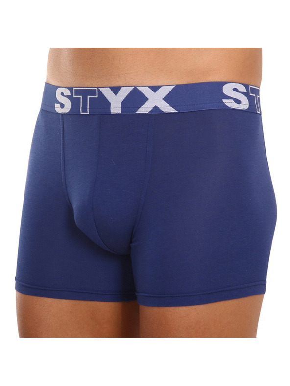 Styx Komplet treh - moški boksaški način Styx long športni elastik temno modre