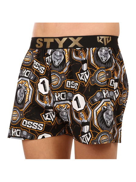Styx Moške hlače Styx art / KTV športni elastik - črni elastik