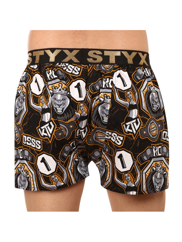 Styx Moške hlače Styx art / KTV športni elastik - črni elastik