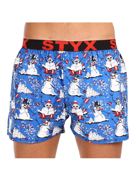 Styx Moške hlače Styx art športni elastik Božič snegovci