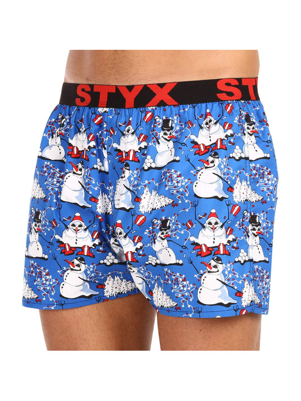 Styx Moške hlače Styx art športni elastik Božič snegovci