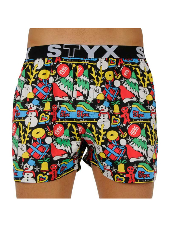 Styx Komplet petih - moške hlače Styx art športni elastik večbarvne