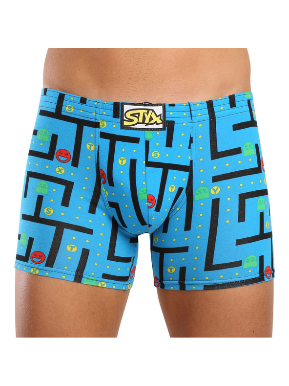 Styx Komplet šestih - moške boksarice Styx long art klasična guma večbarvne