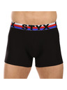 Styx Moške boksarice Styx long športna guma črne trikolora