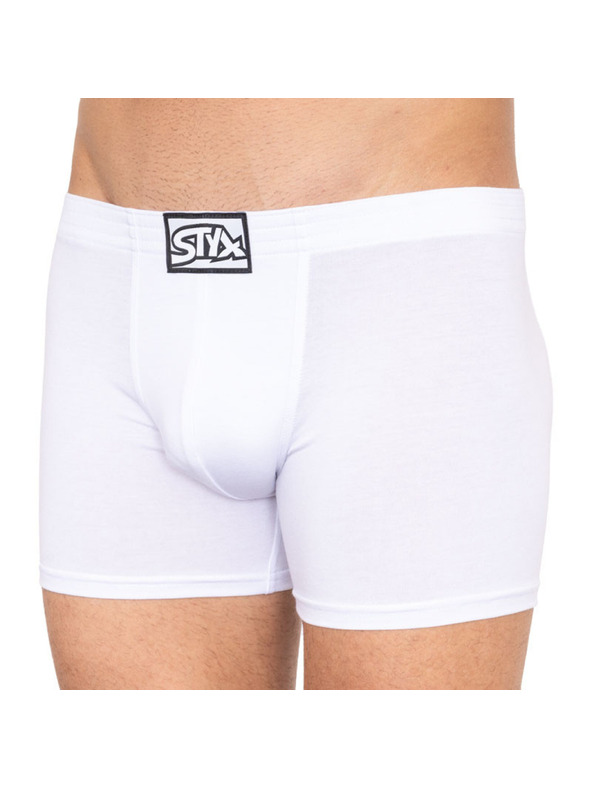 Styx Komplet treh - moške boksarice Styx long klasična guma bele