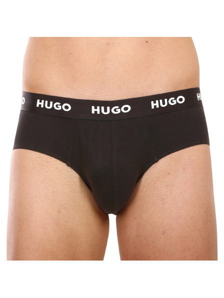 HUGO Komplet trije - moške spodnjice HUGO črne