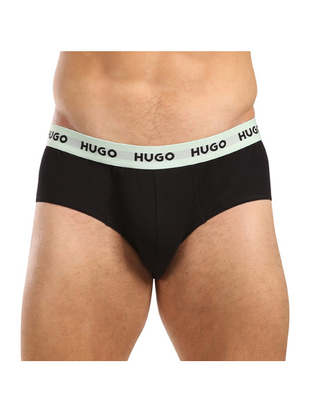 HUGO Komplet trije - moške spodnjice HUGO črne
